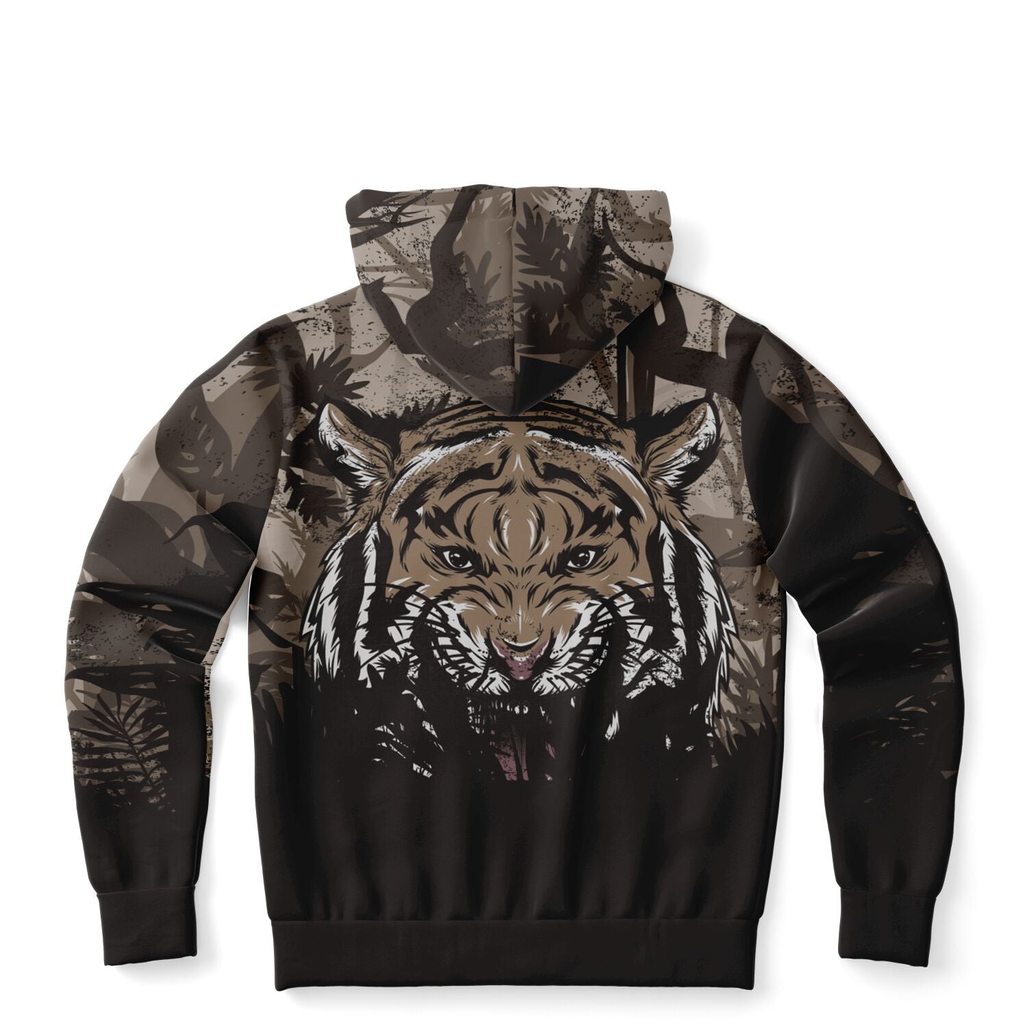 Tiger Hood Zip-Up Hoodie for MenSeves-ArtTiger Hood Zip-