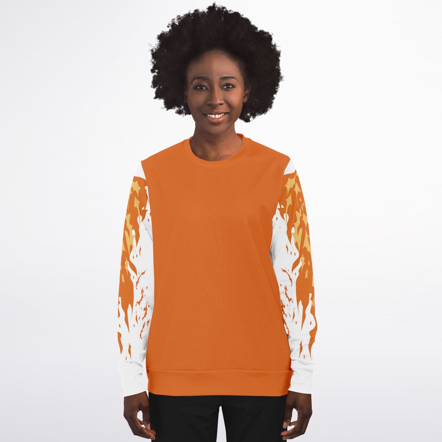 Flame Orange Sweatshirt for WomenSeves-ArtFlame Orange Sweatshirt