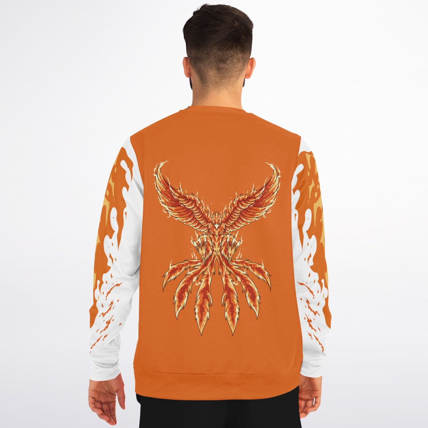 Flame Orange Sweatshirt for MenSeves-ArtFlame Orange Sweatshirt