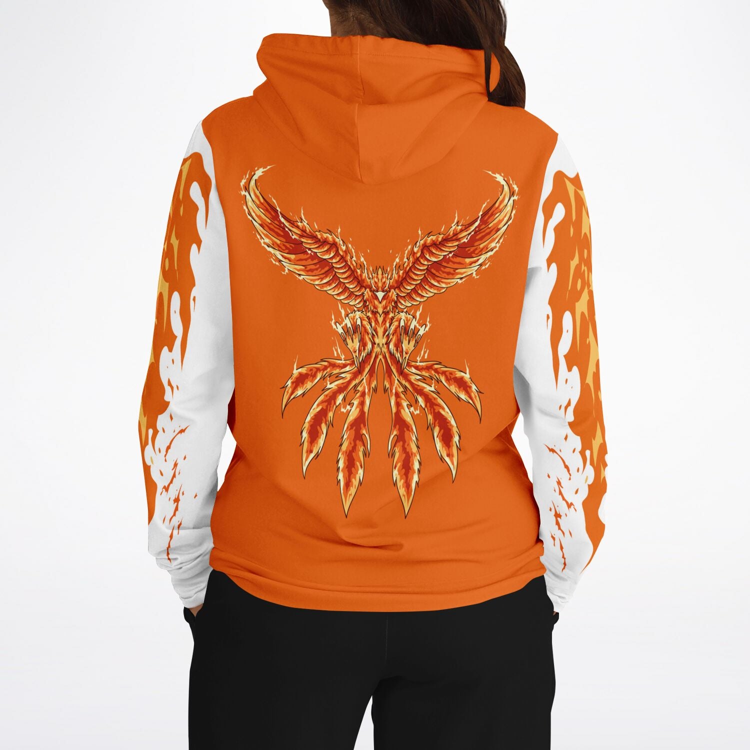 Flame Orange Hoodie for MenSeves-ArtFlame Orange Hoodie