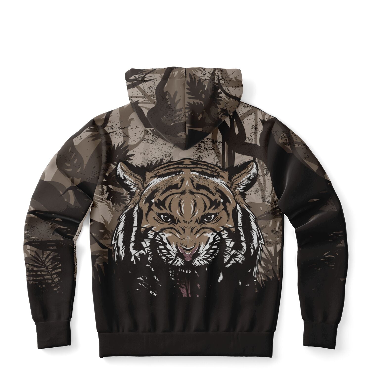 Tiger Hood Zip-Up Hoodie for WomenSeves-ArtTiger Hood Zip-