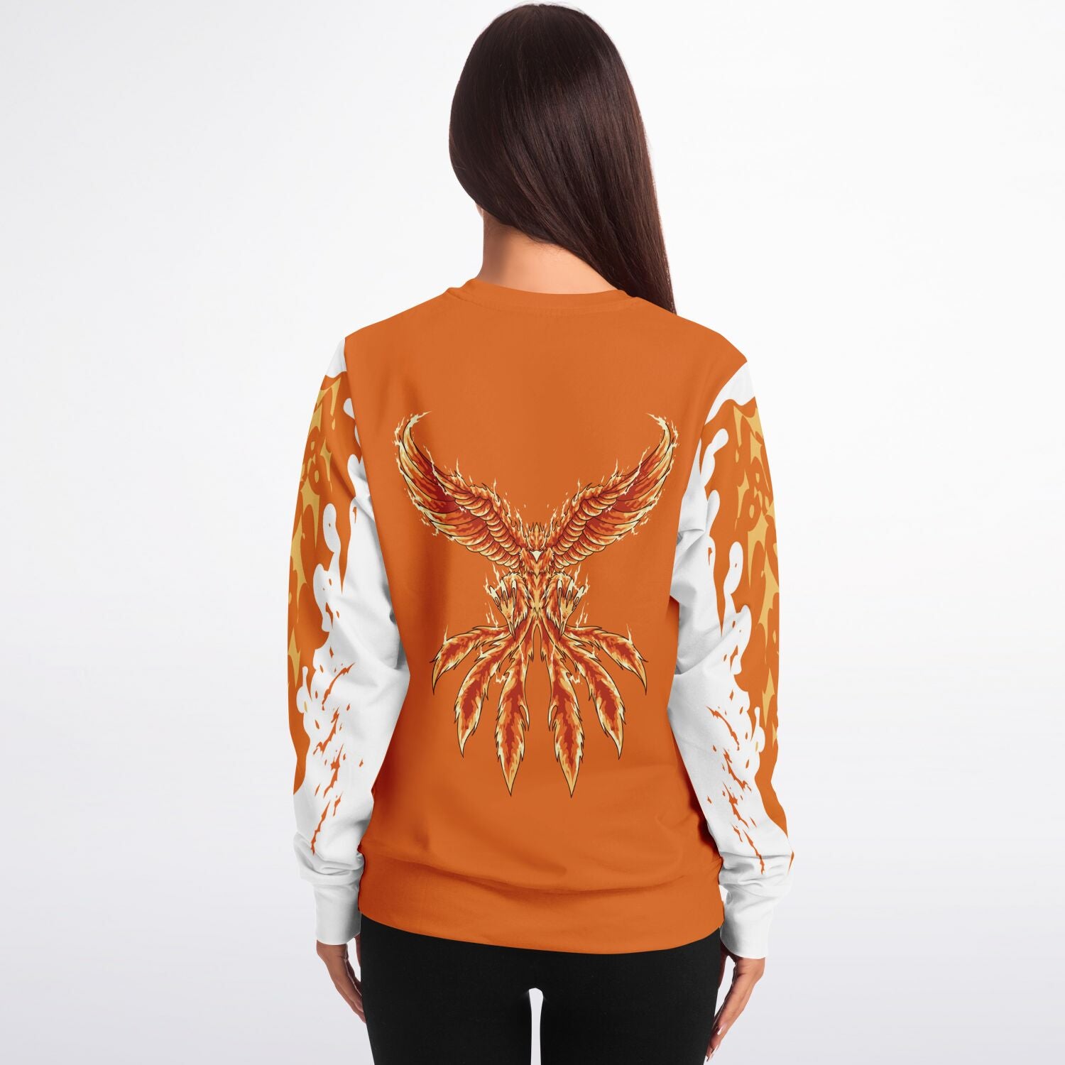 Flame Orange Sweatshirt for WomenSeves-ArtFlame Orange Sweatshirt