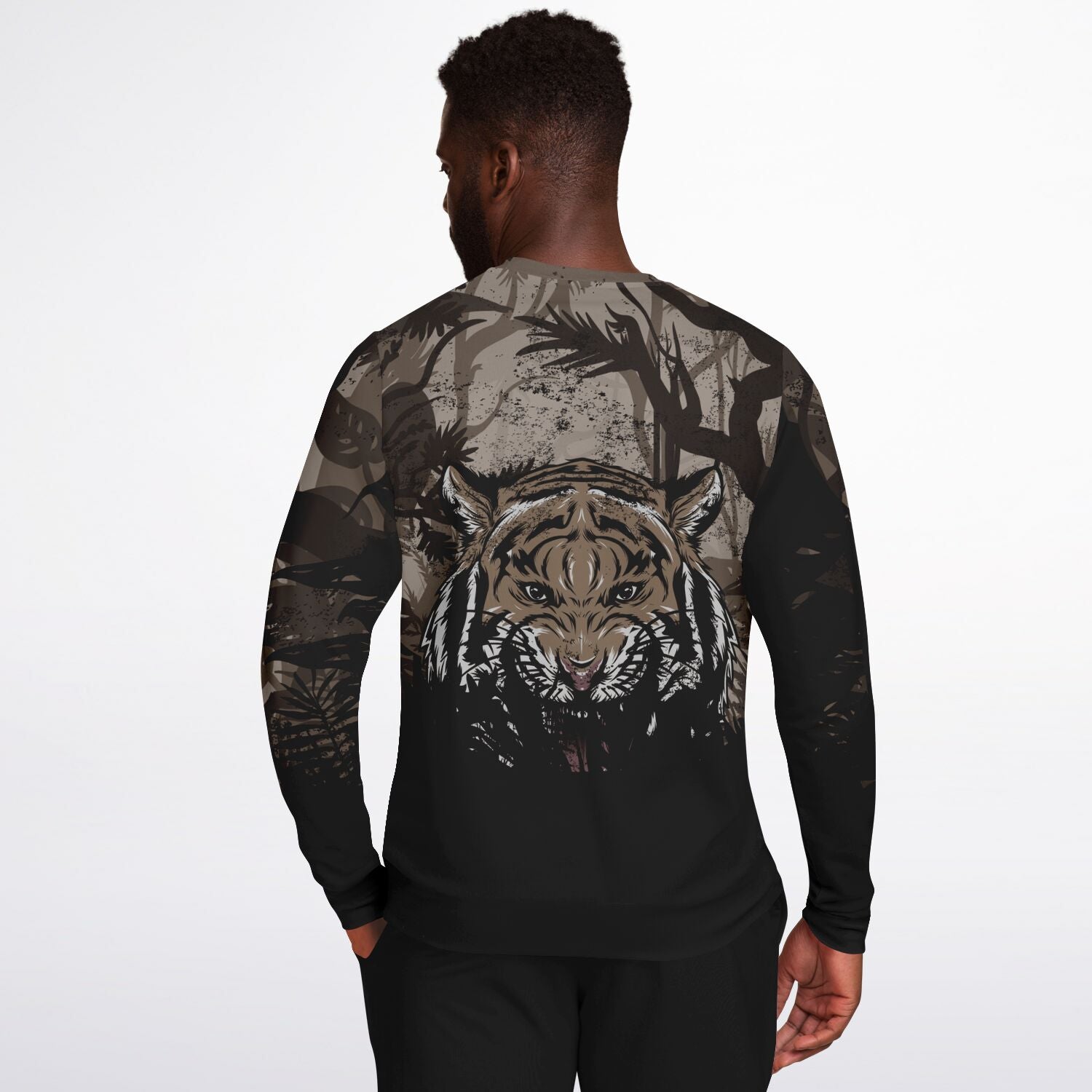 Tiger Hood Sweatshirt for MenSeves-ArtTiger Hood Sweatshirt