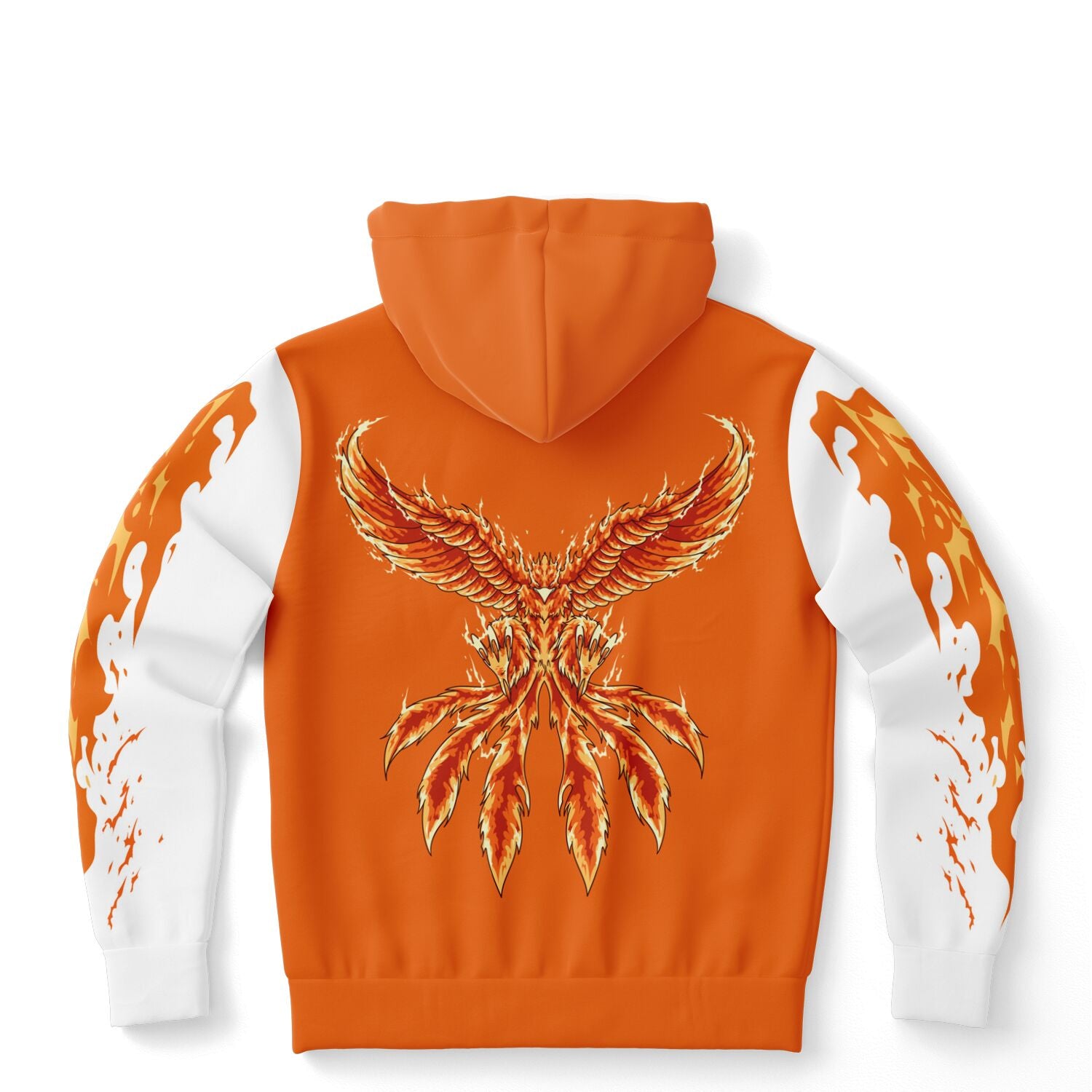 Flame Orange Hoodie for MenSeves-ArtFlame Orange Hoodie