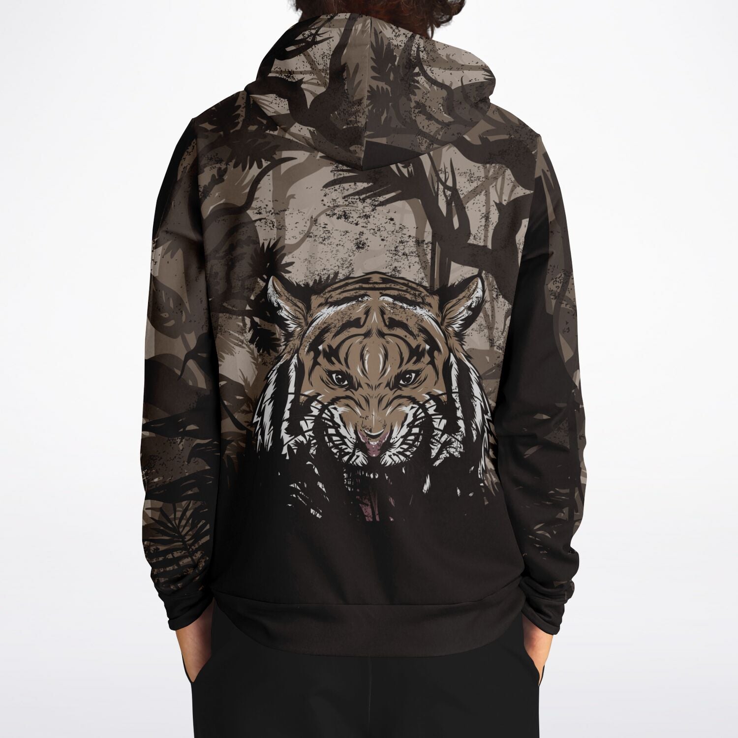 Tiger Hood Hoodie for MenSeves-ArtTiger Hood Hoodie