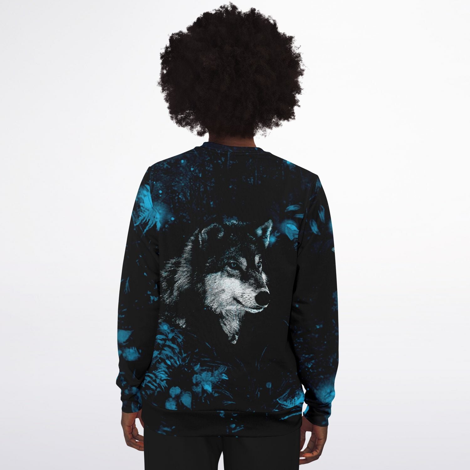 Blue Wolf Sweatshirt for WomenSeves-ArtBlue Wolf Sweatshirt