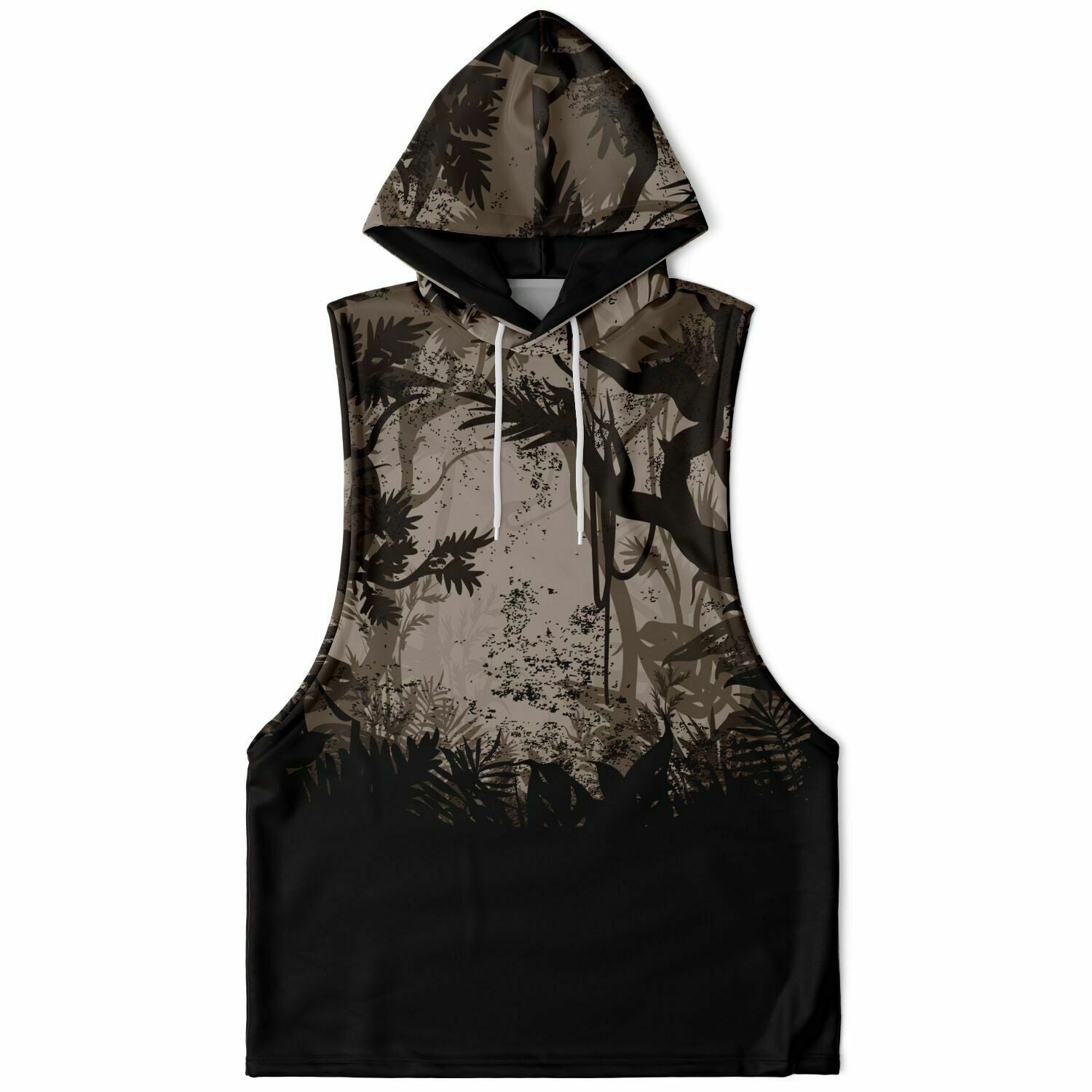 Fashion Tiger Hood Drop Armhole Hoodie for MenSeves-ArtFashion Tiger Hood Drop Armhole Hoodie