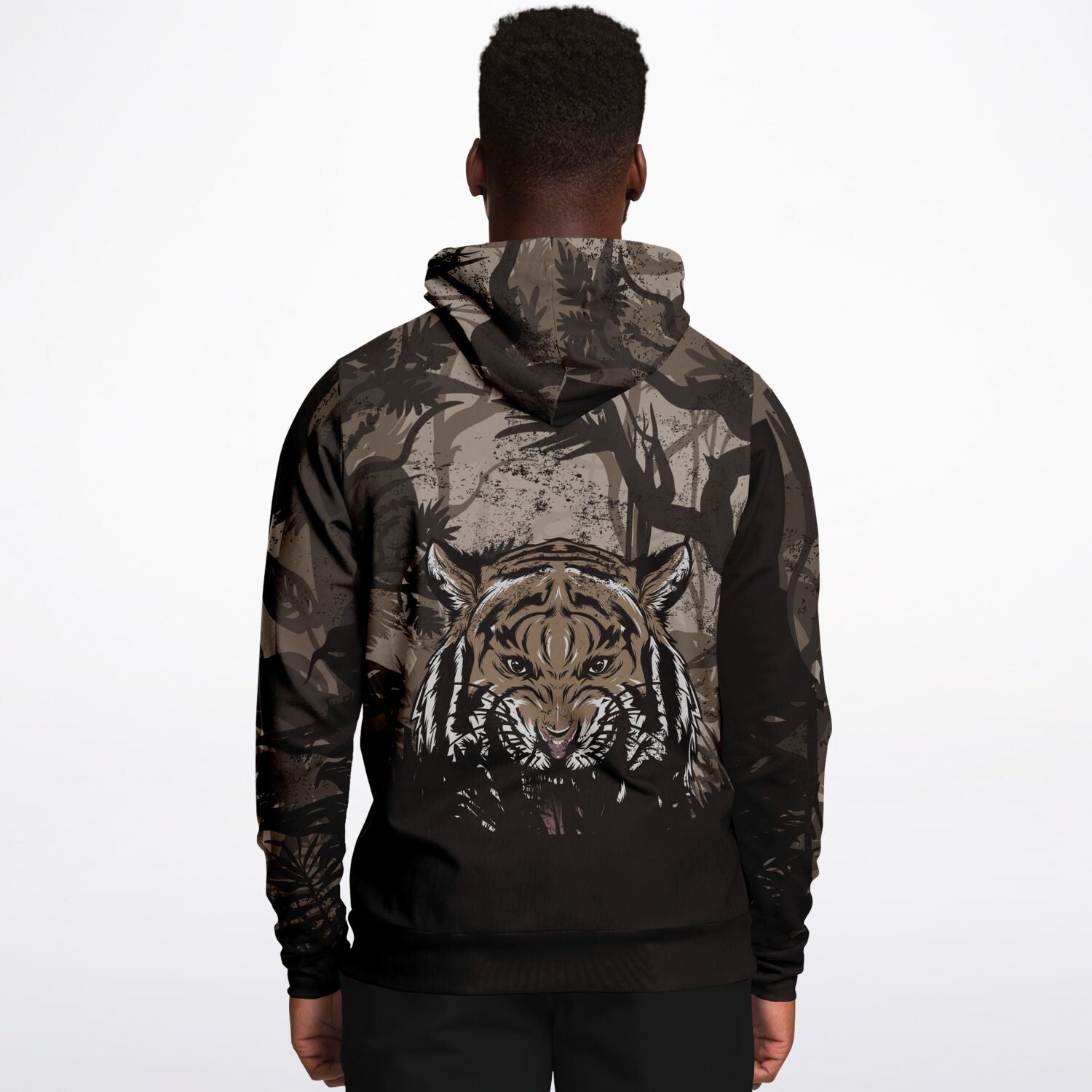 Tiger Hood Hoodie for MenSeves-ArtTiger Hood Hoodie